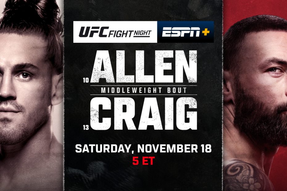 UFC Fight Night Allen vs Craig: Analýza, Tipy a Sázky