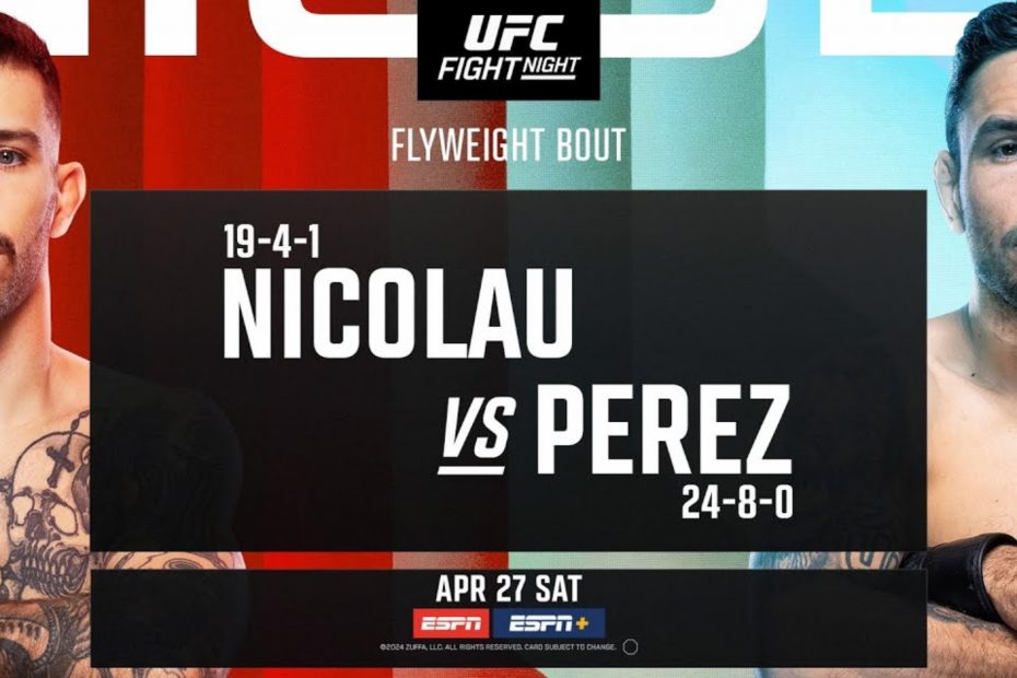 UFC Fight Night Nicolau vs Perez: Analýza, Tipy a Sázky