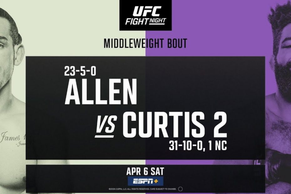 UFC Fight Night Allen vs Curtis: Analýza, Tipy a Sázky